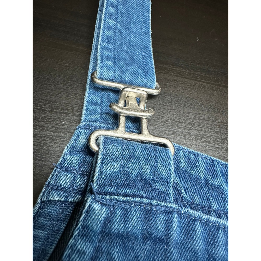 Vintage Denim Overall Pinafore Dress Women XL Maxi Blue Cotton Lyocell - Picture 5 of 11